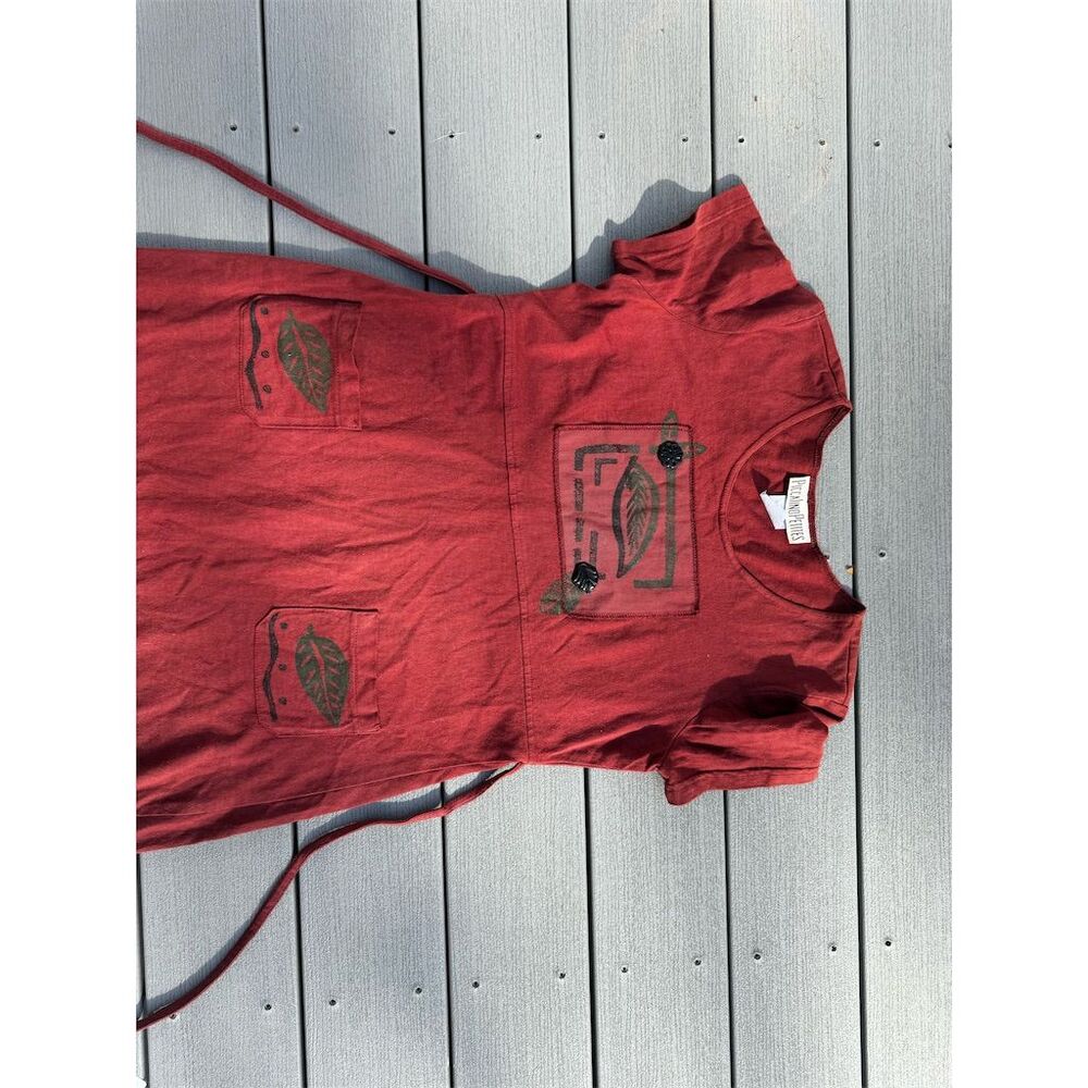 PiccaLiano Petites Reddish Bohemian Dress V-Neck